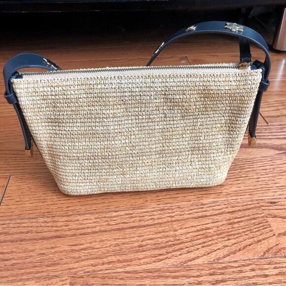 Madewell The Sun Medallion Straw Raffia
Tan Blue Shoulder Bag NWT - Picture 7 of 11